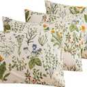 ECOCOTT 100% Cotton Pillowcases Standard Size, Floral Print Pattern Pillow Cover 4 Pack, Super Soft Envelope Closure Standard Pillow Case Set (Standard, 20"x26")