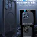 Magnetic for iPhone 15 Pro Max Case,Upgraded [Full Camera Protection][Compatible with Magsafe][Military Grade Protection]Shockproof Translucent Matte Phone Case for iPhone 15 Pro Max,Navy Blue