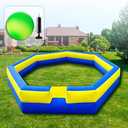 WARSUN 15Ft Gaga Ball Pit with Gaga Ball, Portable Gaga Ball Inflatable for Indoor Outdoor School Family Activities Inflatable Sport Games