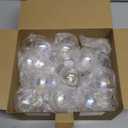 Funtery 24 Pcs Christmas Iridescent Clear Ornaments Balls Iridescent Christmas Balls for Tree Crafts Fillable Transparent DIY Hanging 2.5 Inch Rainbow Ball for Holiday Decor (Iridescence Style)