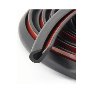 Edge Trim-Rubber U Channel Length with self-Adhesive Design for car Doors, Table Corners, etc (19.7FEET, Black)