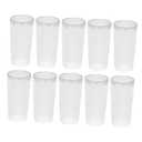 10Pcs Transparent Makeup Brush Covers Protective Caps for Round Brushes Dust and Pollutant Guard Easy to Clean Makeup Brush Storage for Travel and Home Use