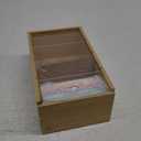 3"x5" Wood Index Card Holder with Dividers Bamboo Index Card Organizer Box Index Card Storage Case Card Catalog Box 4 Compartments for 300 Cards File Note Flash Card Holders 5.9"W x 10"D x 4"H