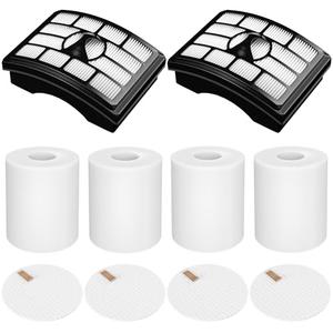 Vacuum Filter Replacement for Shark Rotator Pro Lift-Away NV500, NV501, NV502, NV503, NV505, NV510, NV520, NV552, UV560, Part # XFF500 & XHF500 (2 Post Filters + 4 Foam & Felt Filters)