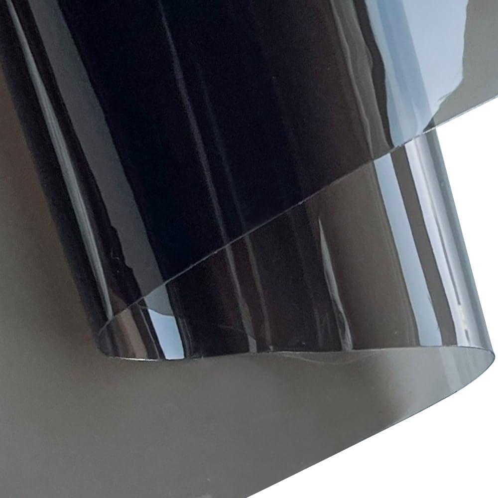 ONEART | 12 Gauge Clear Tinted Plastic Vinyl, 17" See Through Vinyl Fabric-Gray