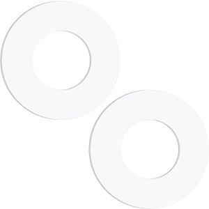 Chumia 2 Pcs 7-3/4 Inch Trim Rings Ceiling Medallions for Recessed Can Ceiling Light Medallion Home Improvement Decorative Steel Flat Goof Ring & Cover Plate for 5" & 6" Cans(White)