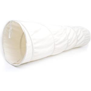 River & Aria Co Kids Tunnel Toys for Toddlers 1-3 - Baby Tunnel Crawl Indoor and Outdoor, 6ft Kids Tunnels Crawl, Interactive Hide and Seek Play for Children (Ivory)