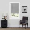 Cordless Room Darkening Mini Blind - 32 Inch Width, 64 Inch Length, 1" Slat Size - Gray - Cordless GII Deluxe Sundown Horizontal Windows Blinds for Interior by Achim Home Decor