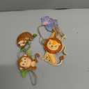 8 Pieces Christmas Decorations Set Felt Animal Ornament Giraffe Lion Pig Cow Christmas Ornament Hippo Duck Decorative Hanging Ornaments for Tree Home Party Decorations (Jungle Animal)