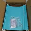 Amazon Basics Hanging File Folders with Adjustable Tabs for Document Organization, Letter Size, Aqua, 25-Pack