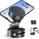 Magnetic Phone Holder for Car, 360 Position Suction Cup Phone Mount, Foldable Vacuum Magnetic Phone Stand for i-Phone 16/15/14/13/12 All Phones