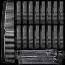 Lallisa 100 Pcs Individually Wrapped Hair Combs small Disposable plastic Pocket fine and wide Tooth Comb Bulk for Women Men Family Hotel Travel Homeless(Transparent)