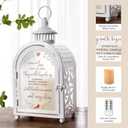 WOODEXPE Sympathy Gift Memorial Gift for Loss of Loved One Memorial Lantern with Flickering LED Candle and Remote Control (Those We Love White)