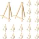 Kinlink 9 Inch Tall Wood Easels for Display Set of 18, Display Easel Tabletop, Painting Easel Stand for Artist Students