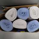 21 Gallon Trash Bags Drawstring 120 Count, 1.7 Mil White Garbage Bags Unscented,Easy-Dispense Roll for Kitchen & Household Use, Code G,79.5 L