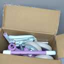 5-in-1 Tricycle for Toddlers 1-3, Convertible Toddler Bike with Push Handle & Removable Pedals, Balance Bike with Colorful Lighting Wheels, Adjustable Seat Height with Backrest (Purple)