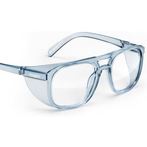 Stoggles Aviator Z87.1 Certified Safety Glasses, Blue-Light, UV Blocking Lens, Top & Side Shield, Anti-Fog, Stylish Eyewear (Denim)