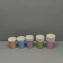 24 Pieces Disposable Paper Cups Pastel Rainbow Party Cups Drinking Cups for Party, DIY and Holiday, 5 Colors