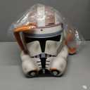 Cosplay Halloween Helmet Deluxe Full Head Helmet Mask for Props Collectible Home Decoration (Brown White)