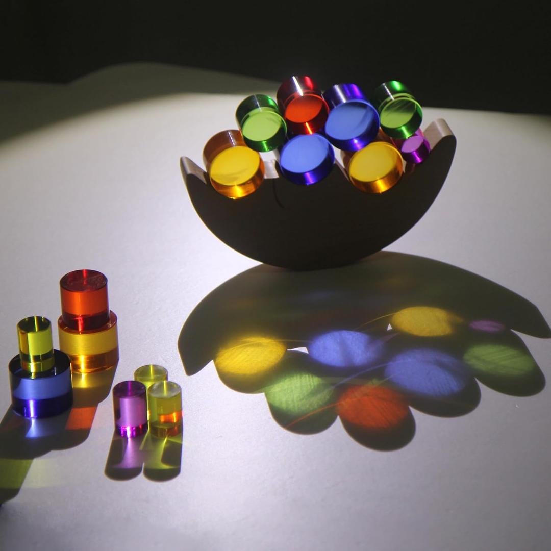 Light Table Cylinders, Transparent Classroom Accessory, Reggio Emilia Materials