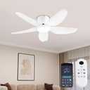 43 Inch Low Profile Flush Mount Ceiling Fans with Lights