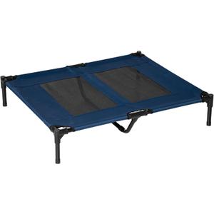 36" x 30" Elevated Cooling Summer Dog Cot Pet Bed with Mesh Ventilation - Blue