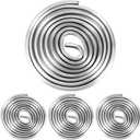 Tandefio 24 Ft 4 Rolls 3/16'' Round Lead U Came, U Channel Lead U Hobby Came Stretcher, Stained Glass Projects Adds Strength & Structure Supply Rolled & Bagged