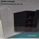 Iceblue Wine Fridge, Digital Temperature Control White & Red Wine 6 Bottle Wine Cooler with Wine Rack, Champagne Wine Cooler Refrigerator for Bar, Home, Kitchen, Gift - Black