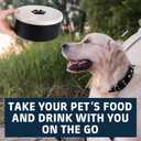 IMPRESA Silicone Dog Bowl Covers - Airtight & Watertight Lids for Dog Bowls - Dishwasher-Safe Silicone Lid - 8-Inch, White & Black, Pack of 2