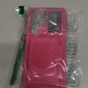 Vihibii for Samsung Galaxy S25 Ultra Wallet Case with Card Holder (4 Cards), [RFID Blocking] & Slide Camera Cover & Raise Screen Edges, Hard Back Phone Cover for Samsung Galaxy S25 Ultra, Hot Pink