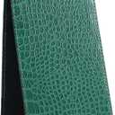 5 x Leather Golf Scorecard Holder - Yardage Book Cover Golf Stat Tracker Sheet - Premium Golf Leather Scorecard - Golf Score Book - Large Size 7.6x4.5IN