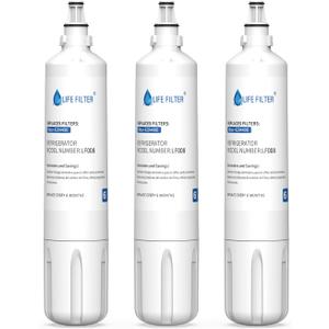 Lifefilter Water Filter Replacement for Sub-Zero 4204490, 4290510, 9030868 Refrigerator Water Filter, 3 Pack