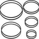 10PCS Fish Feeding Rings, 5 Sizes Oval Aquarium Floating Plant Barriers, Foam Fish Feeder Rings, Fish Tank Aquarium Accessories for Fish, Floating Plant - Black