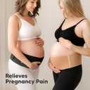 KeaBabies Pregnancy Belly Bands for Pregnant Women - 1-Pack, Soft & Breathable Maternity Belly Support Band, Easy Adjustable Maternity Belt for Back, Pelvic Support, Comfortablee (Classic Ivory, M/L)