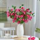 6PCS Bougainvillea Artificial Flowers 27" Silk Flowers Fake Pink Flower Bouquet Faux Bougainvillea Branches for Vase Wedding Party Floral Arrangement DIY Home Decor