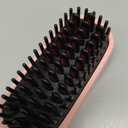 Go Brush Pro for Short Hair 2026, Portable Straightener Brushs for Travel, with LCD Temperature Display, Fast Heating Cordless Mini Hair Brushs (Pink)