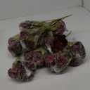 Tigeen Artificial Flowers Artificial Peonies Silk Flowers Faux Peony Fake Peony Silk Hydrangea Bouquet for Wedding Table Centerpiece Floral Vase Decor(Claret)