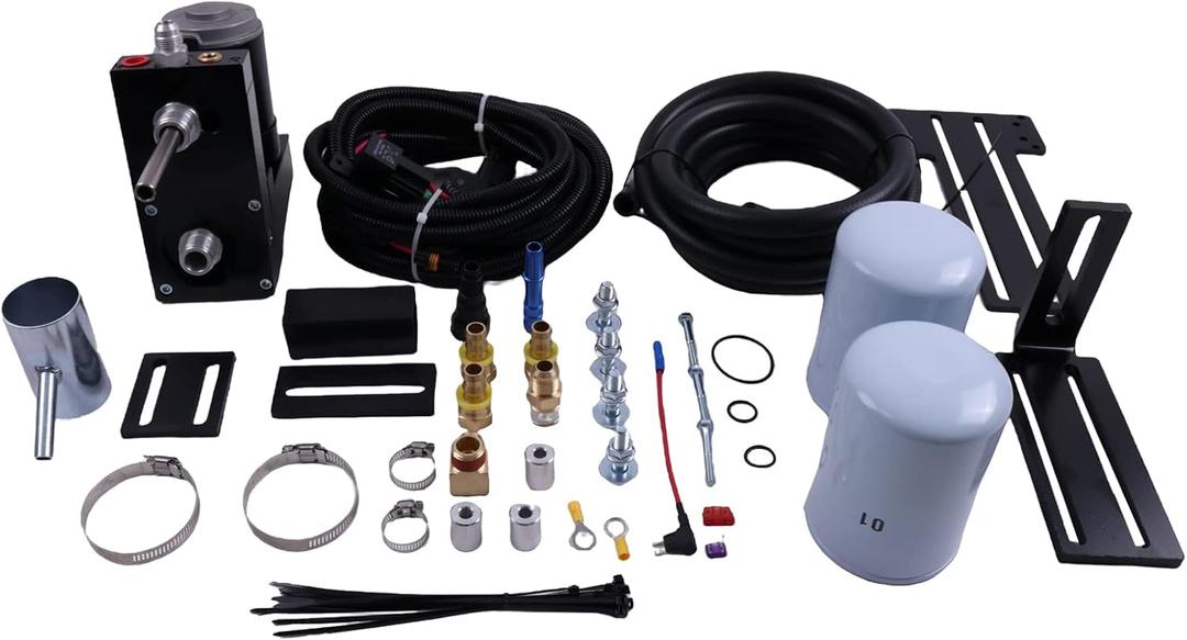 HOLDWELL 100GPH Fuel Lift Pump System Kit TSC10100G TS C10 100G compatible with Chevy GMC 2001-2010 Duramax V8 6.6L Diesel Silverado 3500 Sierra 3500