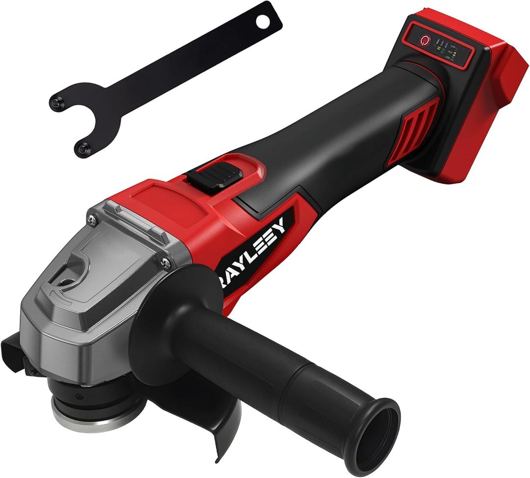 Cordless Angle Grinder for Milwaukee 18V Battery, 4-1/2 Inch, 8500RPM Brushless Electric Angle Grinder, 3-Speed Gear (Low/Med/High) for Cutting, Grinding, Polishing (Battery Not Included)