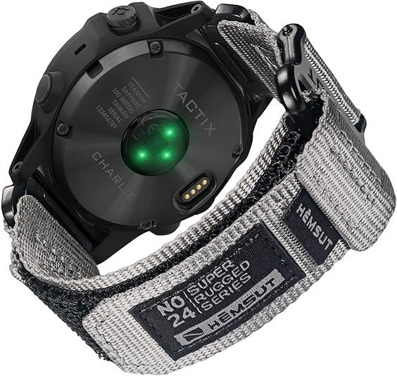 Compatible With Garmin Watch Band, Super Rugged Nylon Sports Strap With Woven Loop Design, For Fenix/Forerunner/Approach/MARQ/Quatix/D2 Series Tough Replacement Band For Men