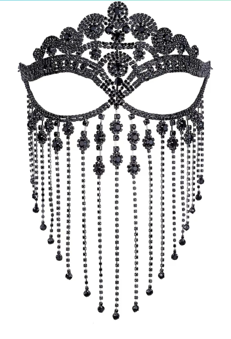 Cosplay Veil Headwear Mask Tassel Mask chain for Women Jewelry for Halloween Party Cosplay and masquerade party mask