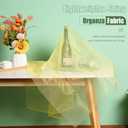 5 PCS MoDooris Gold Organza Fabric 58" Wide Bridal Solid Sheer Organza Crystal Shiny Organza Tulle Silky Fabric for Bridal Dress, Wedding Decorations, Backdrop Arch, DIY Crafts, Sewing(1 Yard)