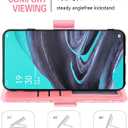 Compatible with OPPO Reno 2 Wallet Case and Tempered Glass Screen Protector Card Holder Stand Credit ID Slot Magnetic Leather Flip Cell Accessories Phone Cover for Reno2 2019 Women Men Rose Gold