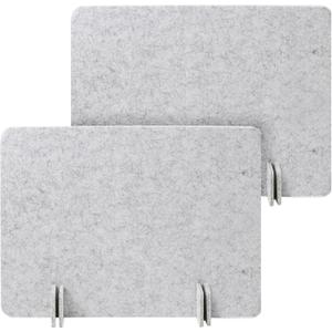 Desk Privacy Panel Set, Desk Partition Cubicle Wall Freestanding Noise-Reduction Panels Room Divider, Soundproof Partition with Support Feet for Office or Home Use (Light Grey, 40 * 60 cm)