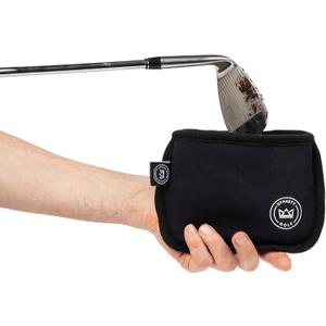 Golf Club Cleaner for Golf Bag, Clip-On Club Cleaner Pouch with Waffle Towel Interior, Wet Inside Dry Outside, Club Cleaner for Golf Bag Use On Course