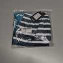 unitop Men's Swimming Trunks Quick Dry Summer Striped Beach Board Shorts with Lining (34, Lake Blue)