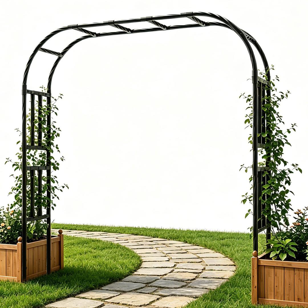 Thickened Metal Garden Arch-59L*94.5H,Trellis for Climbing Plants Outdoor