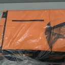 Stadium Seats for Bleachers with Back Support Bleacher Seat Soft Cushion Light Weight Includes Shoulder Strap & Cup Holder, Front & Back Zipper Pocket, Suitable for Sports Events,Orange