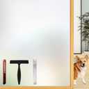 Frosted Glass Window Privacy Film, Removable, Static Cling, Heat/ UV Protection, Anti-Glare, with Installation Tools (35.4 x 157.5 Inch)