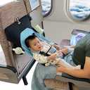 Baby Airplane Bed, Baby Travel Essentials for Flying, Toddler Airplane Seat Extender Must Haves, Plane Portable Seat Foot Rest for Infant Under 8 Months(Blue)